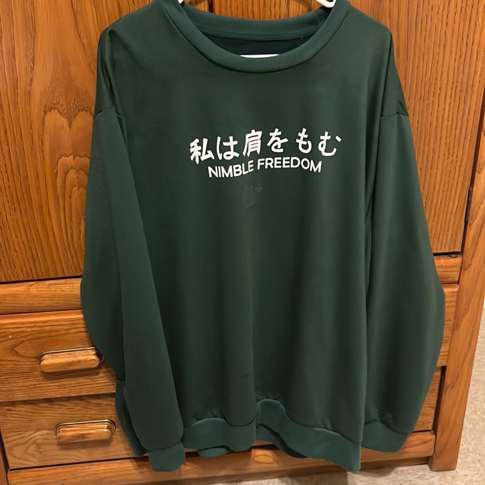 Long sleeve green shirt